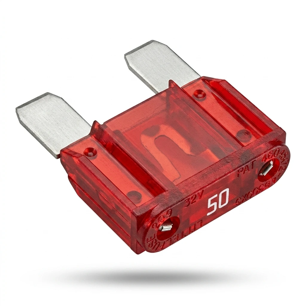 FM50 - FUSIBLE CLAVIJA MAXI 50 AMP COLOR ROJO