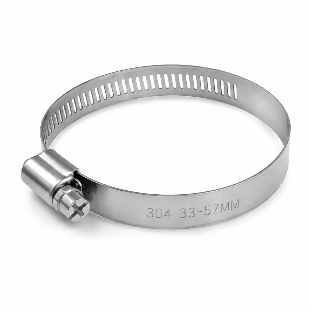 TU28 - ABRAZADERA SINFIN ACERO 304 33-57MM 12MM.