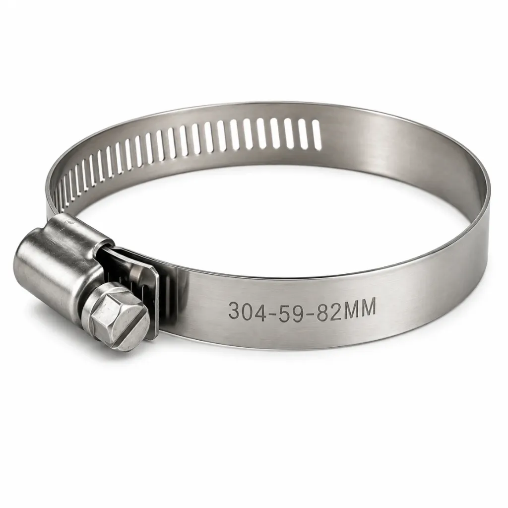TU44 - ABRAZADERA ACERO INOXIDABLE 304 59-82MM 12MM