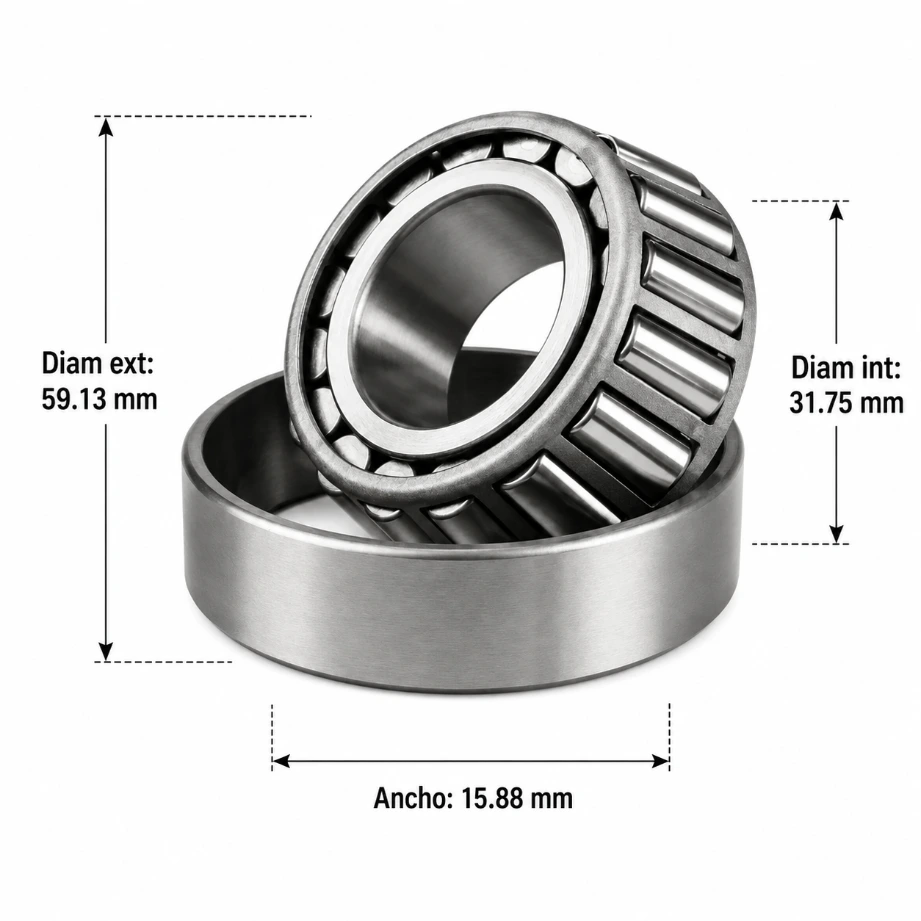 67048/10 SET-6 - BALERO CÓNICO VW COMBI JETTA Y AUDI 31.75 X 59.13 X 15.88 MM