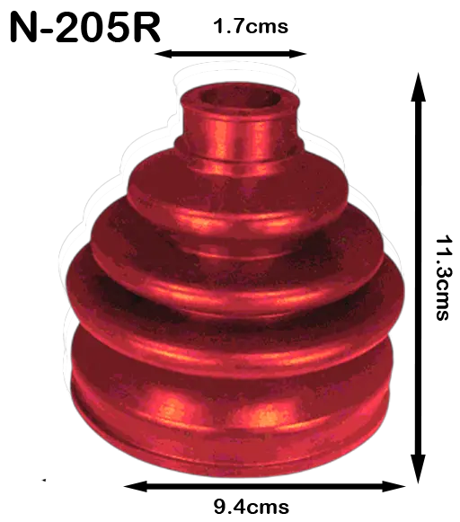 N205R - MACHETA LADO RUEDA TSURU II,88-91 (ROJA)