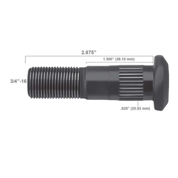 BR50-049 - BIRLO PARA CAPUCHON 3/4-16 3.875" DERECHO