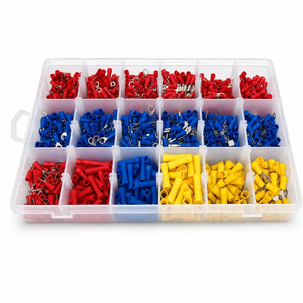 [1200PCS] 1200PCS - ESTUCHE DE TERMINALES CON CAJA 1200 PZAS