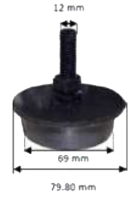 TPM-4019 - TOPE PARA MUELLE CON TUERCA M12