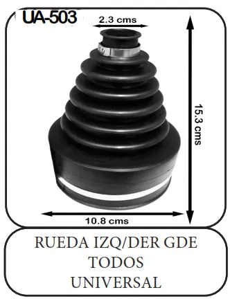 MACHETA UNIVERSAL LADO RUEDA DI10.8 DS2.3 H